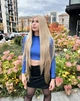 Парик на сетке PoliLy Lace Wig Super Straight тон 16A-613F длинный пшеничный 100 см термостойкое волокно - изображение 4