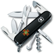 Ніж складаний 91 мм, 14 функцій Victorinox CLIMBER ARMY Чорний/Емблема НГУ - зображення 1