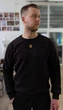 Кофта світшот утеплена чоловіча Тризуб Vsetex Warm M, Чорна - зображення 2