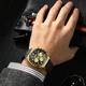 Мужские часы Tevise T838A Gold (1052) - изображение 3