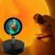 Закатная лампа с проекцией теплого заката Sunset с солнечным светом и эффектом света закат солнца, Black - изображение 2