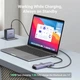 USB-хаб UGREEN CM512 USB Type-C to 2xUSB3.0+HDMI+RJ45+SD&TF +PD Port Converter Gray (60515) - изображение 5