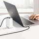 Кабель UGREEN US255 USB Type-C to Angled USB Type-C 60W Round Cable Aluminum Shell Nickel Plating 3A 3m Black/Gray (80714) - изображение 6