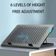 Подставка для ноутбука с охлаждением VHG S30 с RGB-подсветкой Laptop Cooling Pad Grey - изображение 5
