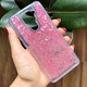Чохол Glitter для Xiaomi Redmi Note 9 бампер силіконовий акваріум серце Рожевий Без бренду - зображення 1