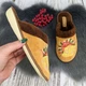 Тапочки домашние Белста бежевые с коричневым теплые махровые с закрытым носком колокольчик 36 р (23,2 см) 2646 - изображение 3