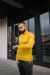 Базовый мужской желтый гольф размер 2XL в рубчик - изображение 7