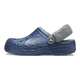 Зимові утеплені крокси Crocs Baya Lined Fuzz-Strap Clogs 44 р 28.4-29 см Темно-сині 206633-4HE M11/W13 Navy/Bright grey - зображення 3