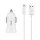 Адаптер автомобильный Hoco Micro-USB cable Z2 1USB 1.5А White - изображение 1