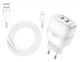 Адаптер зардяное универсальное устройство сетевое 2 USB 2.4A HOCO Lightning cable Highway C77A белый - изображение 1