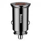 Адаптер автомобільний BASEUS Circular Plastic A + A PPS QC 3.0 2USB 5A black - зображення 1