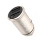 Адаптер автомобильный Hoco Easy route metal mini Z30 2USB, 3.1A Rose Gold - изображение 3