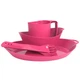 Набір посуду Lifeventure Ellipse Camping Tableware Set Темно-рожевий - зображення 1