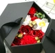 Подарунковий набір мила букет з троянд у чорній коробці Love Light Rose Flower оригінальний подарунок з мильних Червоний троянд - зображення 2