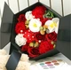 Подарунковий набір мила букет з троянд у чорній коробці Love Light Rose Flower оригінальний подарунок з мильних Червоний троянд - зображення 3