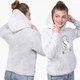 Детский худи БТС (BTS) Светло-серый меланж (9298-3279) 152 см - изображение 4