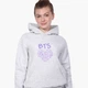 Детский худи БТС (BTS) Светло-серый меланж (9298-3268) 128 см - изображение 2