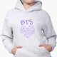 Детский худи БТС (BTS) Светло-серый меланж (9298-3268) 128 см - изображение 3