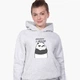 Детский худи Вся правда о медведях (We Bare Bears) Светло-серый меланж (9298-2899) 164 см - изображение 2