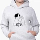 Детский худи Чон Джонгук БТС (Jungkook BTS) Светло-серый меланж (9298-3277) 128 см - изображение 3
