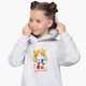 Детский худи Сейлор Мун (Sailor Moon) Светло-серый меланж (9298-2917) 128 см - изображение 1