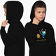 Детский худи Время приключений Фин и Джейк пес (Adventure Time Finn & Jake the dog) Черный (9298-1580-6) 116 см - изображение 2