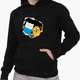 Детский худи Время приключений Фин и Джейк пес (Adventure Time Finn & Jake the dog) Черный (9298-1581-10) 164 см - изображение 1