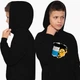 Детский худи Время приключений Фин и Джейк пес (Adventure Time Finn & Jake the dog) Черный (9298-1581-10) 164 см - изображение 2