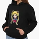 Детский худи Сейлор Мун (Sailor Moon) Черный (9298-2926) 128 см - изображение 1