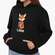 Детский худи Лайк Лиса (Likee Fox) Черный (9298-1033) 164 см - изображение 1