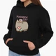 Детский худи Кот Пушин (Pusheen Cat) Черный (9298-3346) 128 см - изображение 1