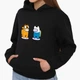 Детский худи Амонг Ас Время приключений Фин и Джейк (Among Us Adventure Time Finn & Jake) Черный (9298-2414) 164 см - изображение 1