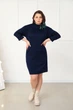 Теплое платье из двухсторонней ангоры Fashion Girl "Debra" 50-52 темно-синий - изображение 3