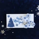 Gift box Winter time білий з синім Новорічна листівка з ялинкою. Ручна робота - зображення 8