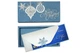 Gift box Christmas shine синий Новогодняя открытка с конвертом внутри - изображение 3