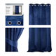 Штора блек-аут на люверсах AmeliaHome Velvet 140 х 270 см (13050716289) синій - изображение 1