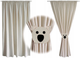 Штори для дитячої кімнати Eseli Beige Koala 145 х 160 см (12575449989) бежевий, 2шт - изображение 3