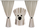 Штори для дитячої кімнати Eseli Beige Koala 145 х 160 см (12575449989) бежевий, 2шт - изображение 1