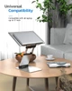 Підставка стєнд для ноутбуків і планшетів HQ-Tech Stabletron M18 Aluminum Laptop Stand Silver для MacBook підвищена стійкість для ноутбуків до 17 дюймів, складна конструкція(колір siilver) - зображення 7