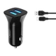 Автомобільний зарядний пристрій XO TZ-10 12W/2,4A microUSB чорний - изображение 2