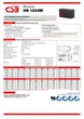 Акумулятор CSB HR1234WF2 12V 9 Ah EUROBAT 5 years AGM VRLA Battery - изображение 2