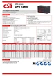 Акумулятор CSB UPS12460 12V 9 Ah EUROBAT 5 years AGM VRLA Battery - изображение 2