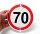 Табличка 70 светоотражающая на авто Знак 70 на присосках съемный светящийся - изображение 3