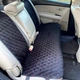 Накидка задня для авто, з алькантари Lux (штучної замші), Чорний з подвійним червоним рядком - зображення 2