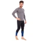 Штаны мужские компрессионные тайтсы мужские Zelart Fit 1205 размер L (46-48) Black-Blue - изображение 6