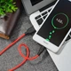 Кабель HOCO X21 USB Micro USB 2,4 A 2 м чорний/червоний 3841 - зображення 4