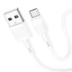 Кабель HOCO X83 USB to Micro 2.4A, 1m, PVC, PVC соединители, Белый - изображение 1