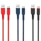 Кабель HOCO X59 USB to Type-C 3A, 1m, nylon, TPE connectors, Black - изображение 3