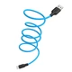 Кабель Hoco X21 Plus Silicone MicroUSB 1m. black/blue - изображение 1