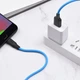 Кабель Hoco X21 Plus Silicone MicroUSB 1m. black/blue - изображение 2